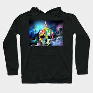 Technicolor skull candle Hoodie